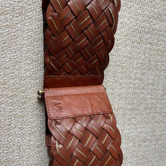 Vintage A/X belt Brown leather A/X belt Women\'s belt size S Retro belt Fancy bel main image 8